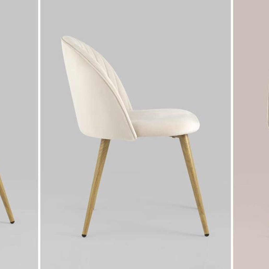 Стул Miruna Chair Молочный Велюр