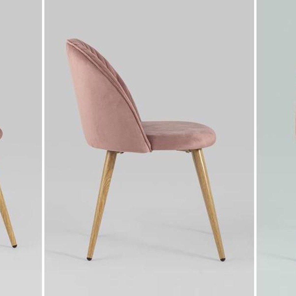 Стул Miruna Chair Пыльно-Розовый Велюр