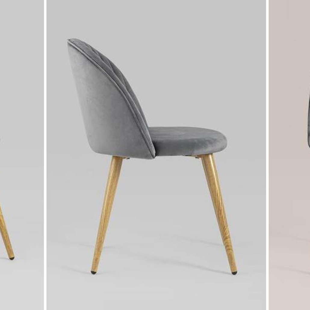 Стул Miruna Chair Серый Велюр