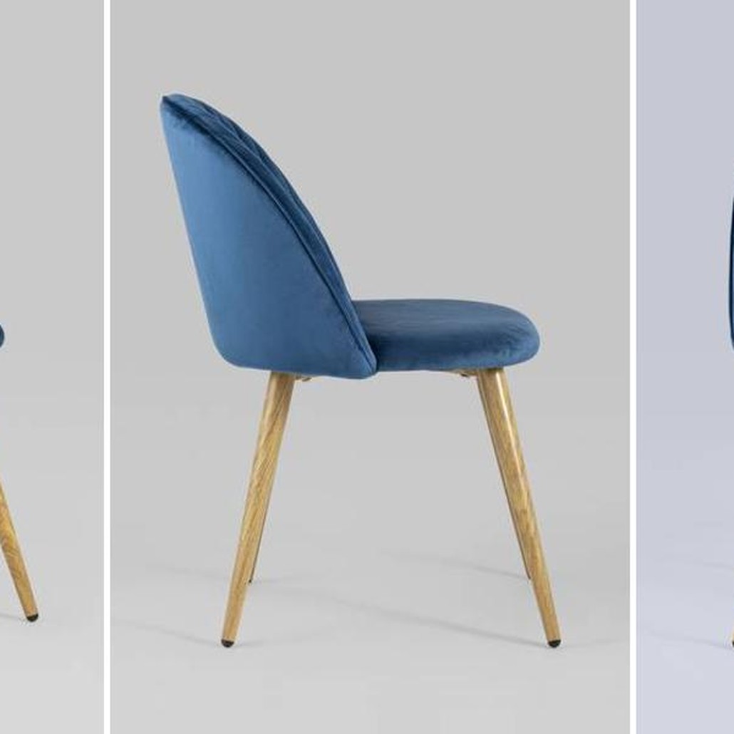 Стул Miruna Chair Синий Велюр