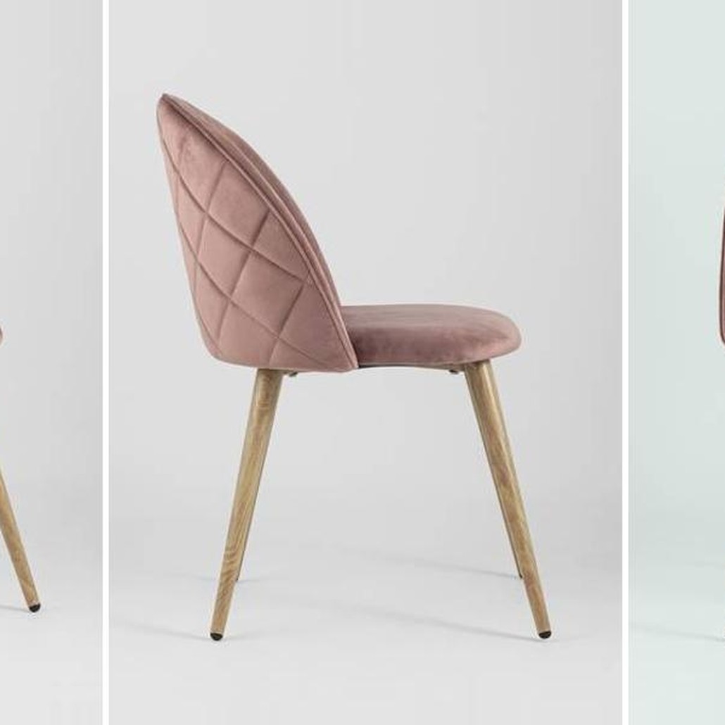 Стул Miruna Chair Спинка Ромбы Пыльно-Розовый