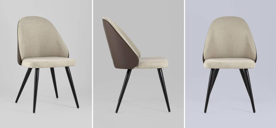 Стул Miruna Fabric and Leather Chair