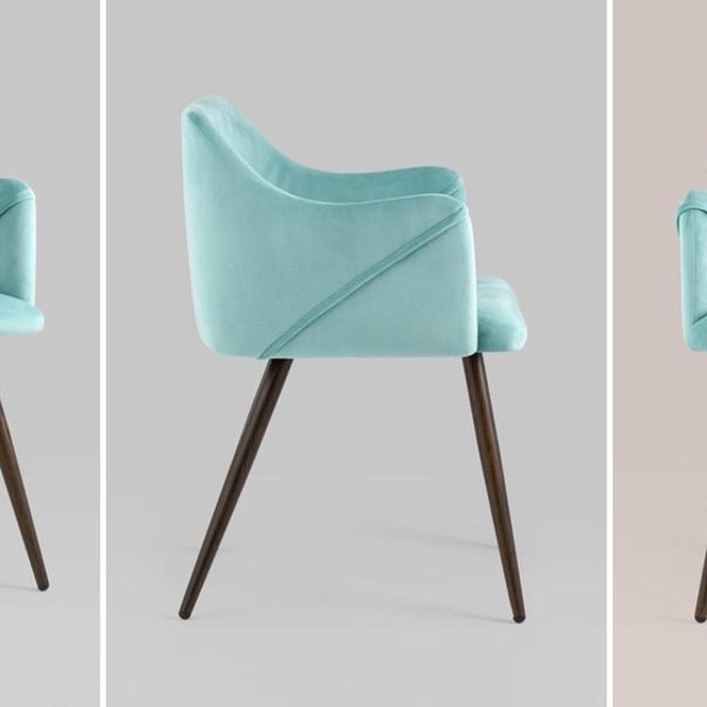 Стул Monarch Chair Бирюзовый Велюр