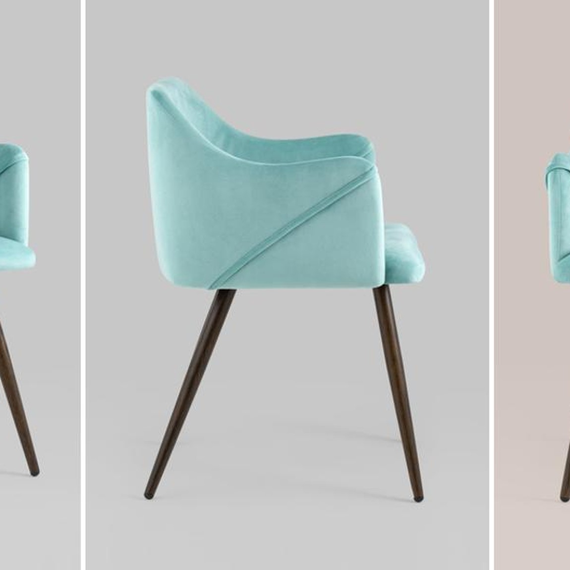 Стул Monarch Chair Бирюзовый Велюр