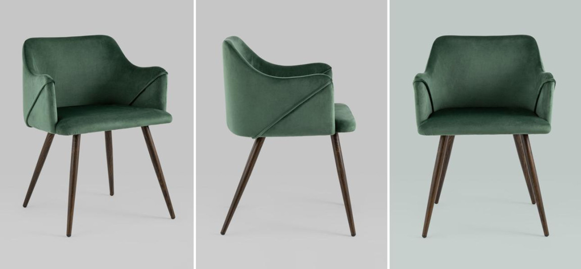 Стул Monarch Chair Зеленый Велюр