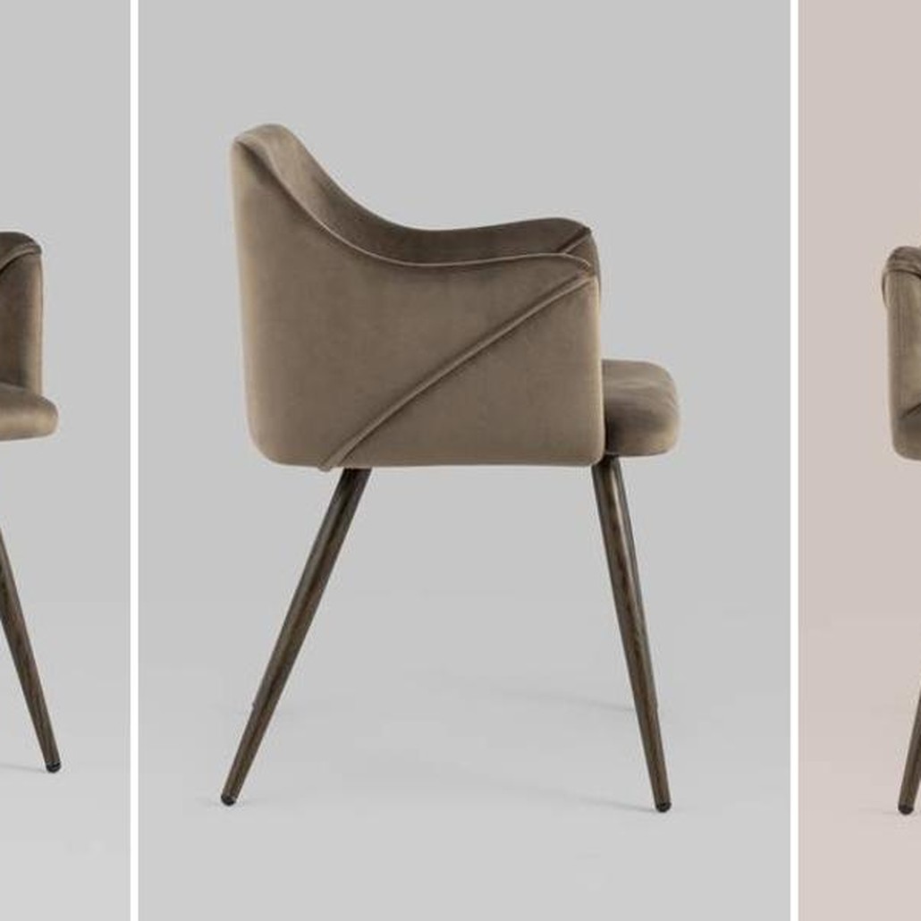 Стул Monarch Chair Коричневый Велюр