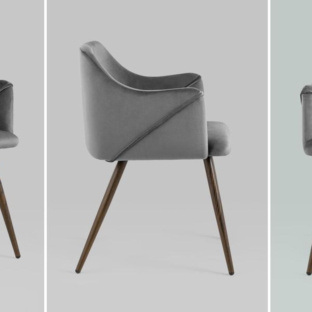 Стул Monarch Chair Серый Велюр