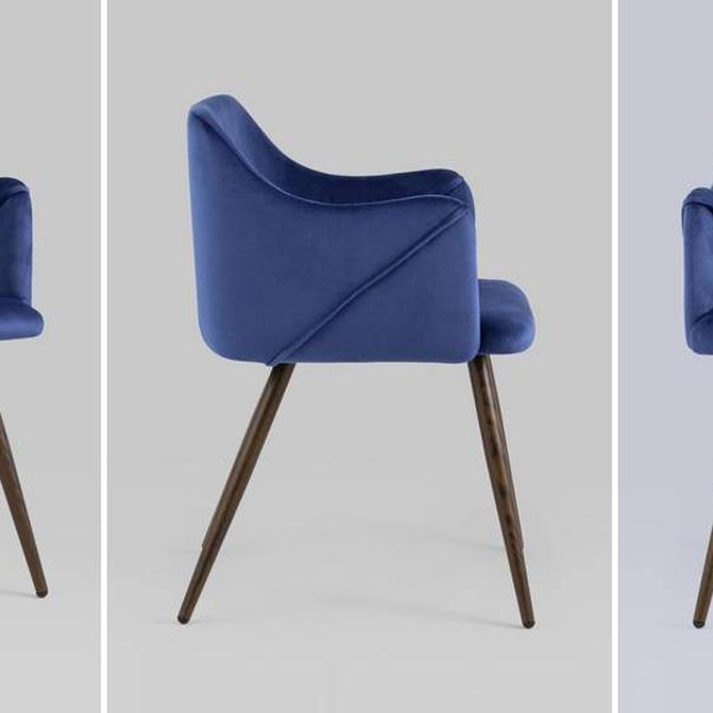 Стул Monarch Chair Синий Велюр