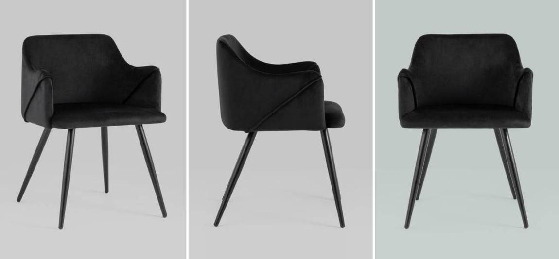 Стул Monarch Chair Черный Велюр