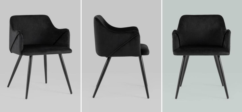 Стул Monarch Chair Черный Велюр