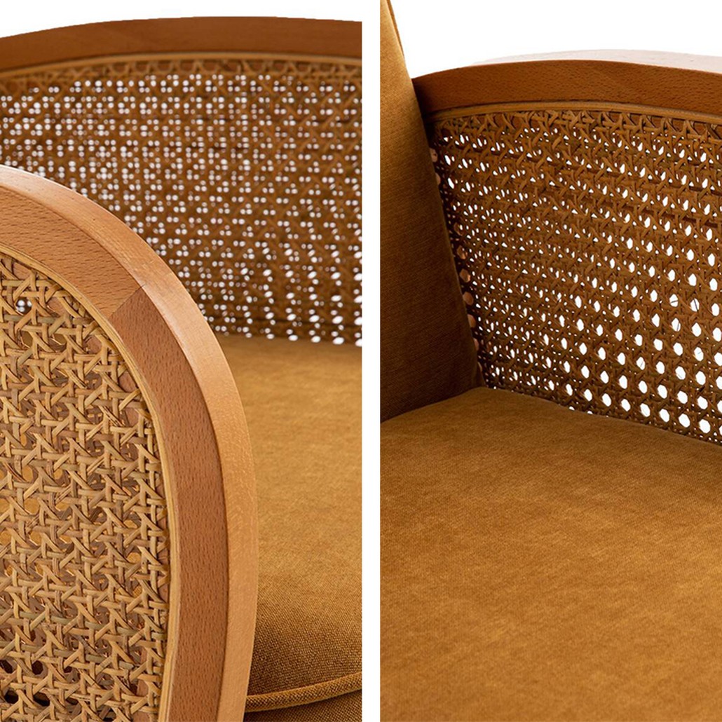 Стул Morten Wicker Mustard Chair