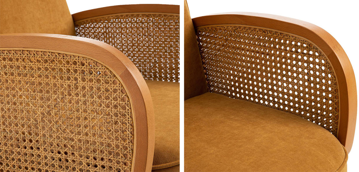 Стул Morten Wicker Mustard Chair