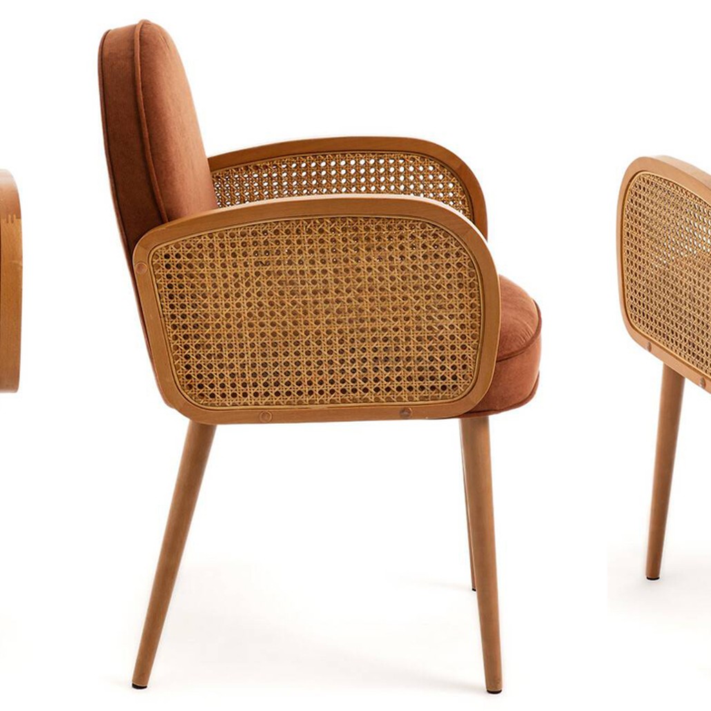 Стул Morten Wicker Terracotta Chair