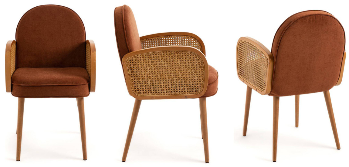 Стул Morten Wicker Terracotta Chair