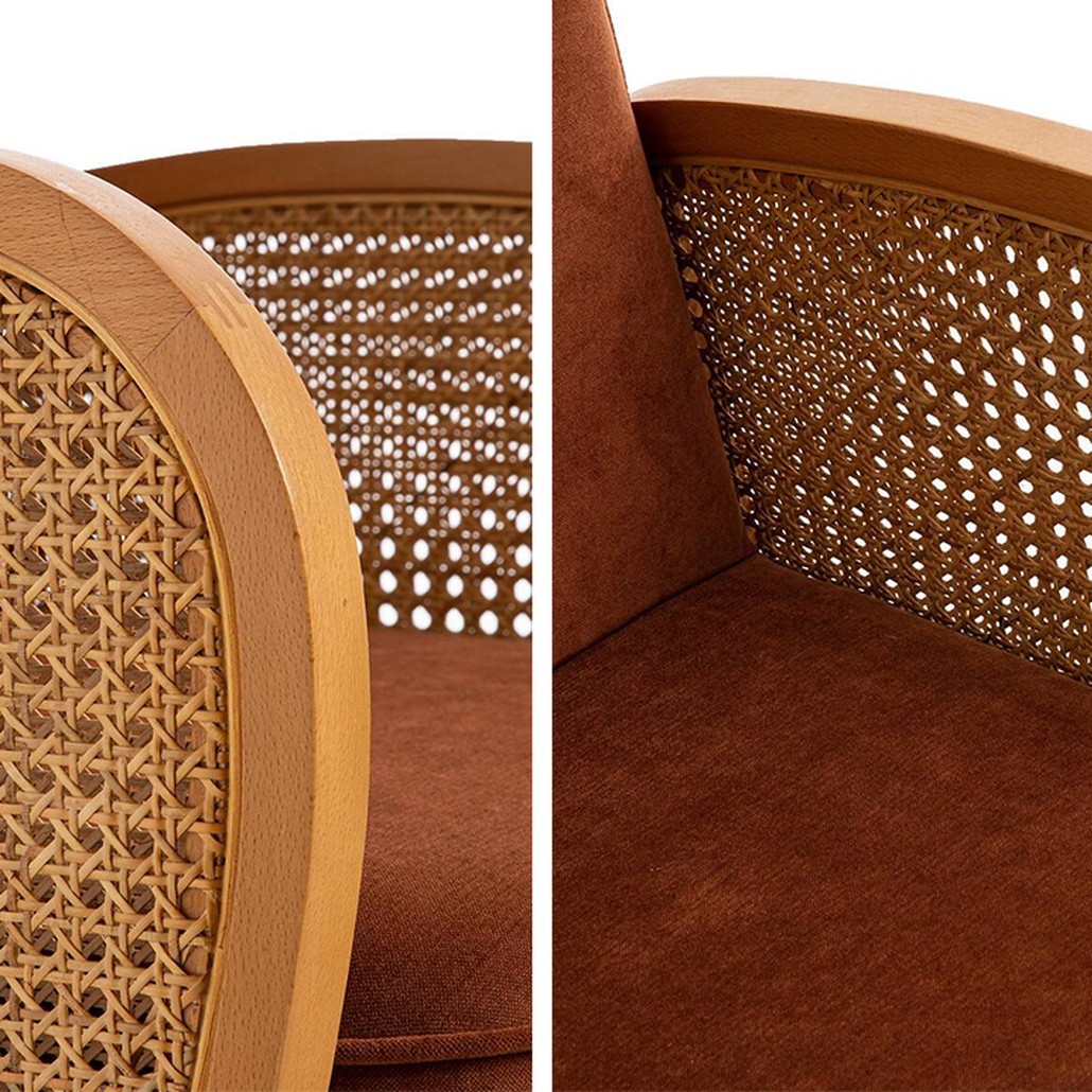 Стул Morten Wicker Terracotta Chair