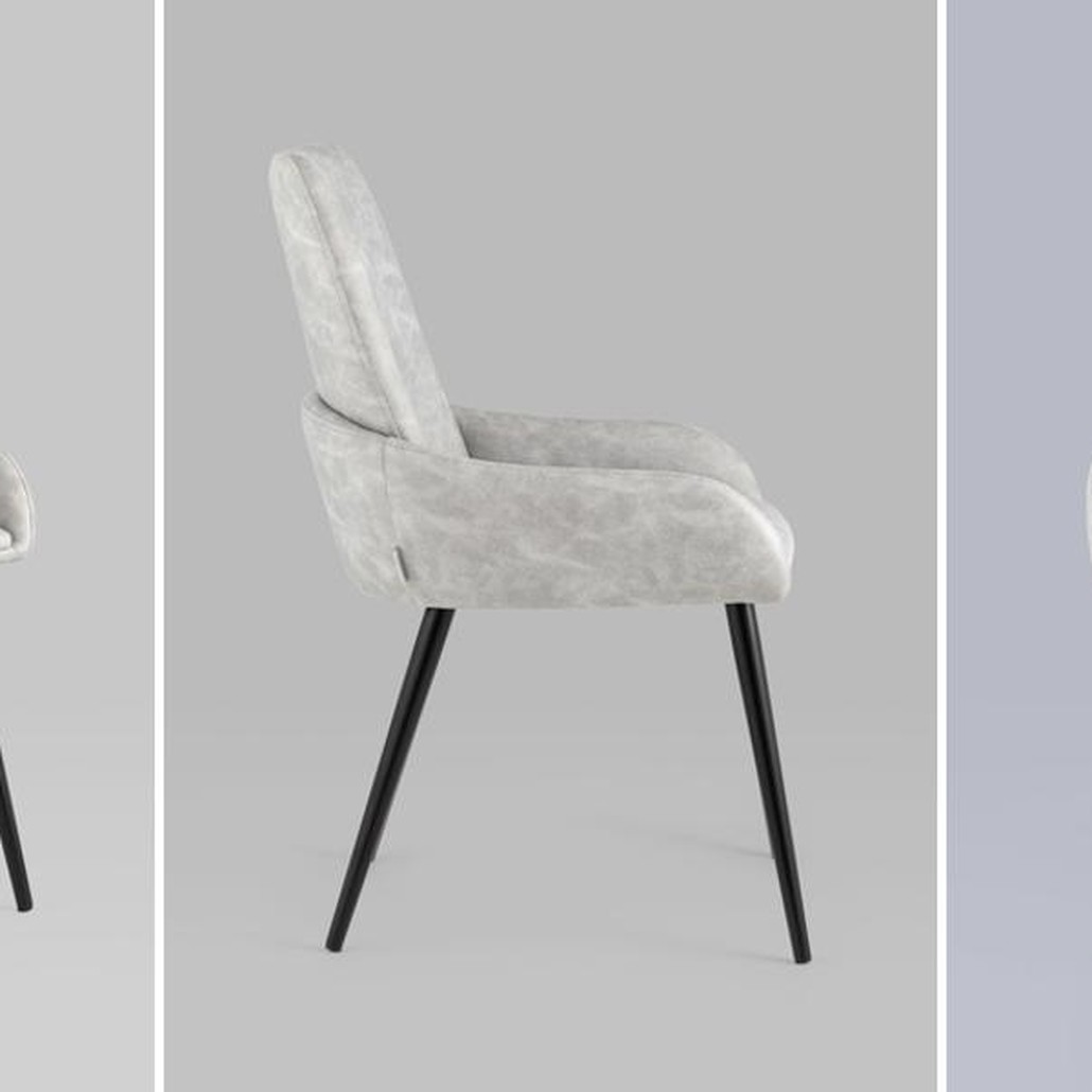 Стул Munchen Chair Светло-Серая Искусственная Замша