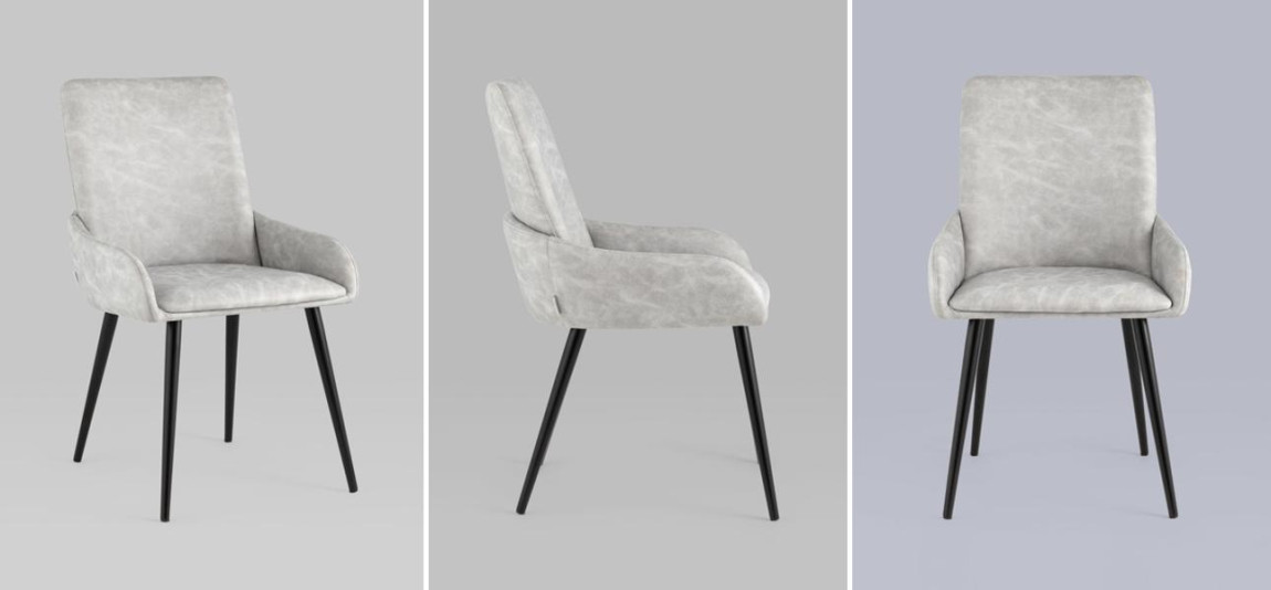 Стул Munchen Chair Светло-Серая Искусственная Замша