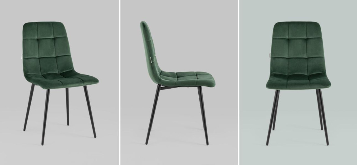 Стул NANCY Chair Зеленый Велюр