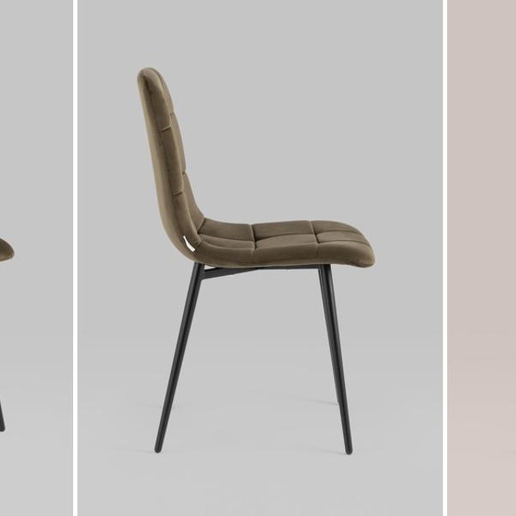Стул NANCY Chair Коричневый Велюр