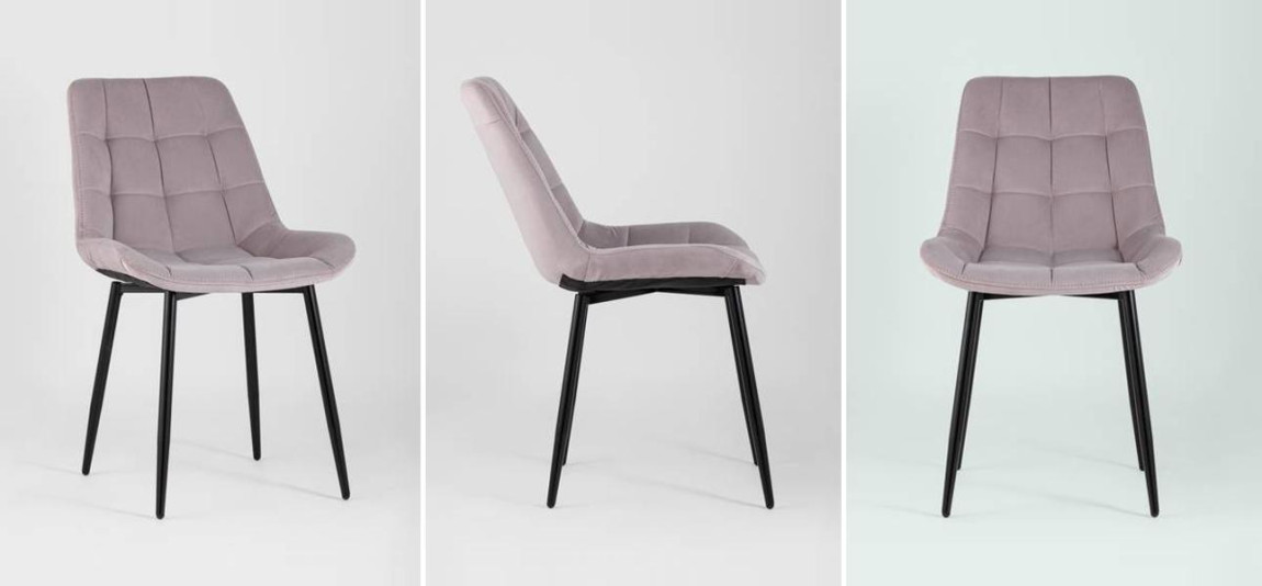 Стул NANCY Chair Пыльно-Розовый Велюр