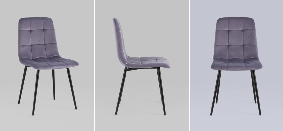 Стул NANCY Chair Пыльно-Сиреневый Велюр