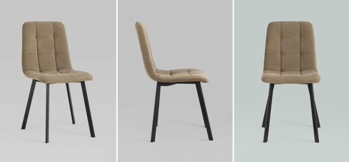 Стул NANCY S Chair Коричневый Велюр