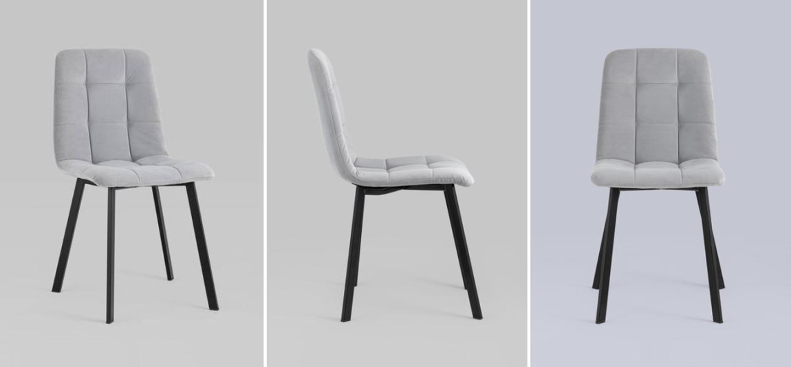 Стул NANCY S Chair Светло-Серый велюр