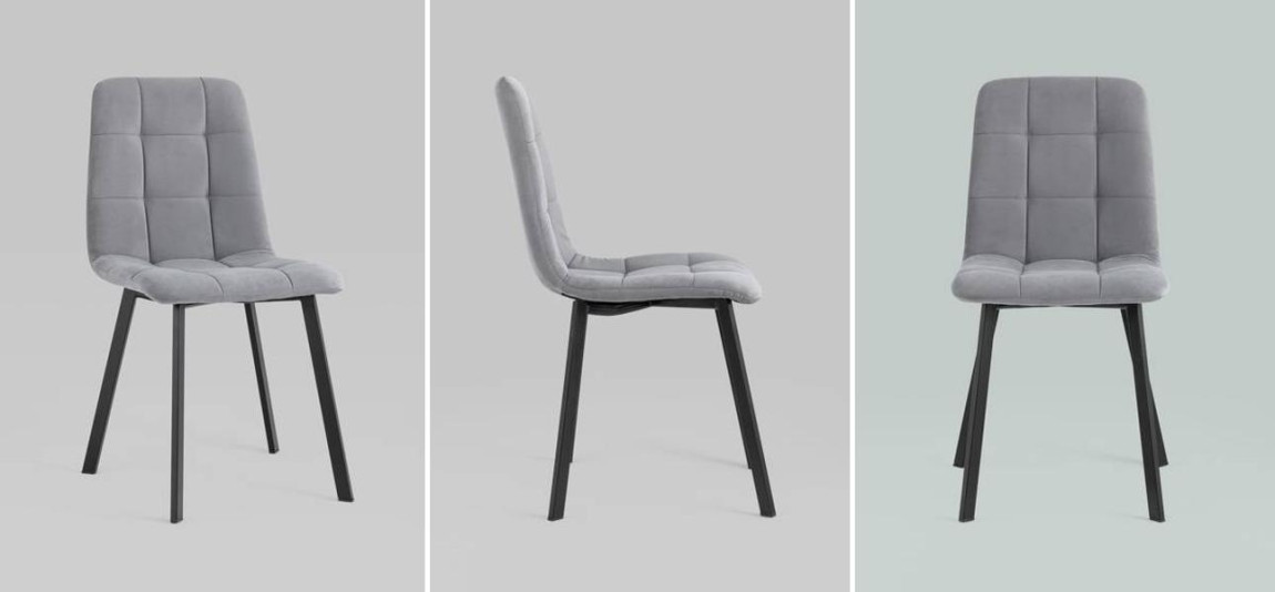Стул NANCY S Chair Серый велюр