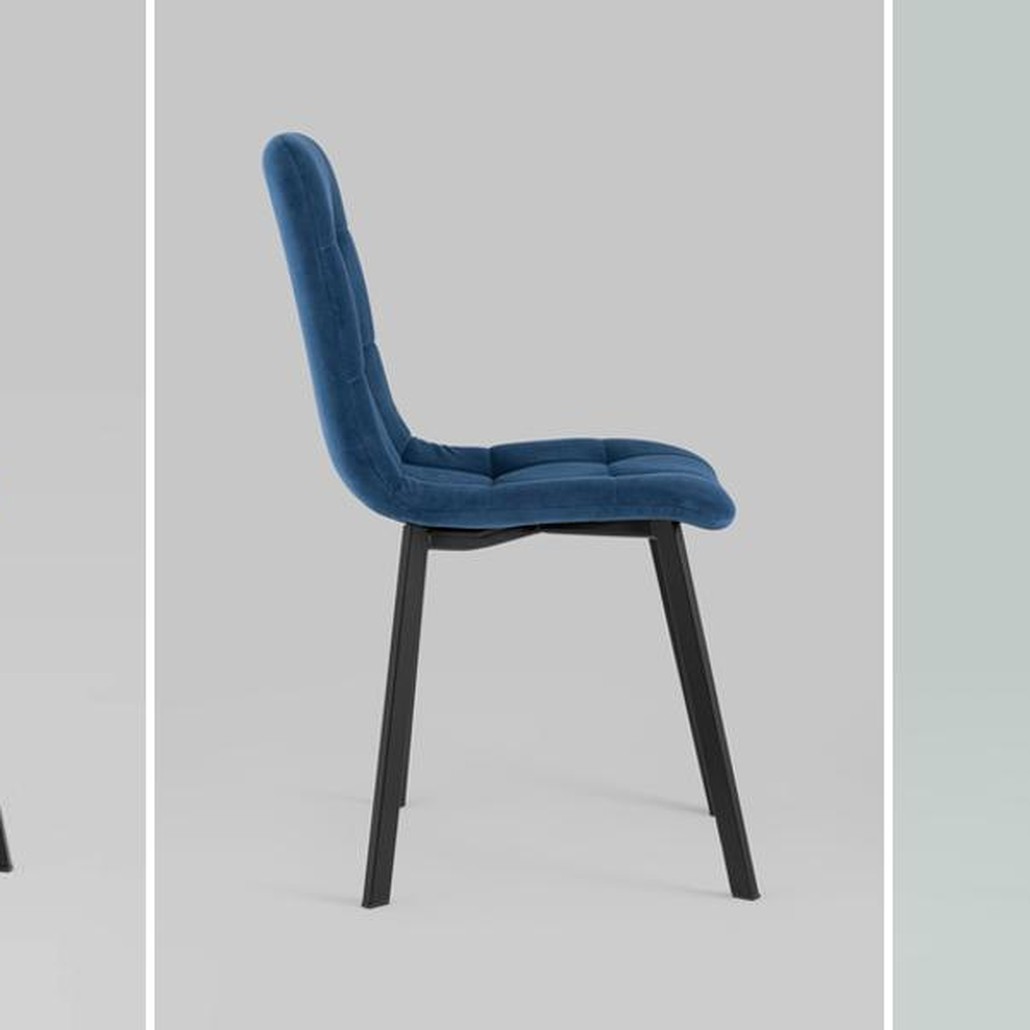 Стул NANCY S Chair Синий Велюр
