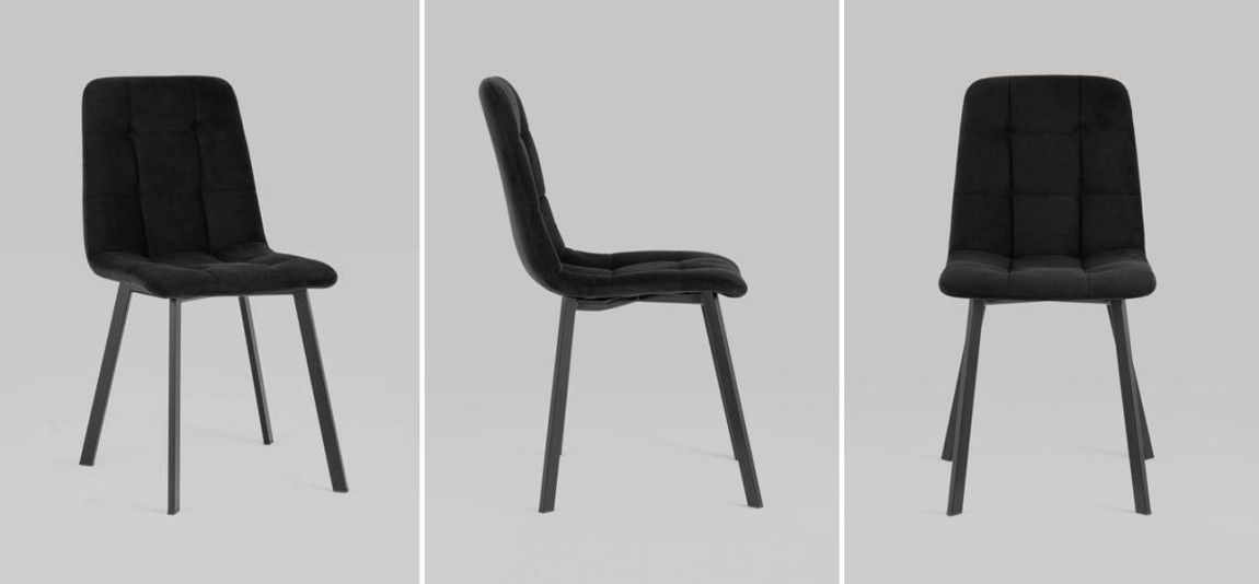 Стул NANCY S Chair Черный Велюр