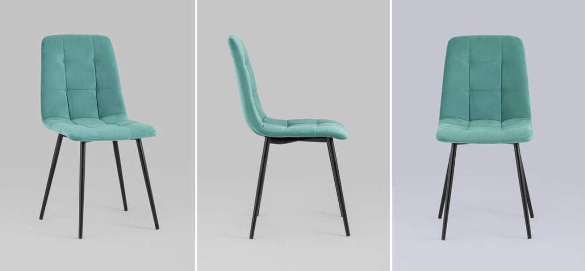 Стул NANCY S-2 Chair Бирюзовый Велюр
