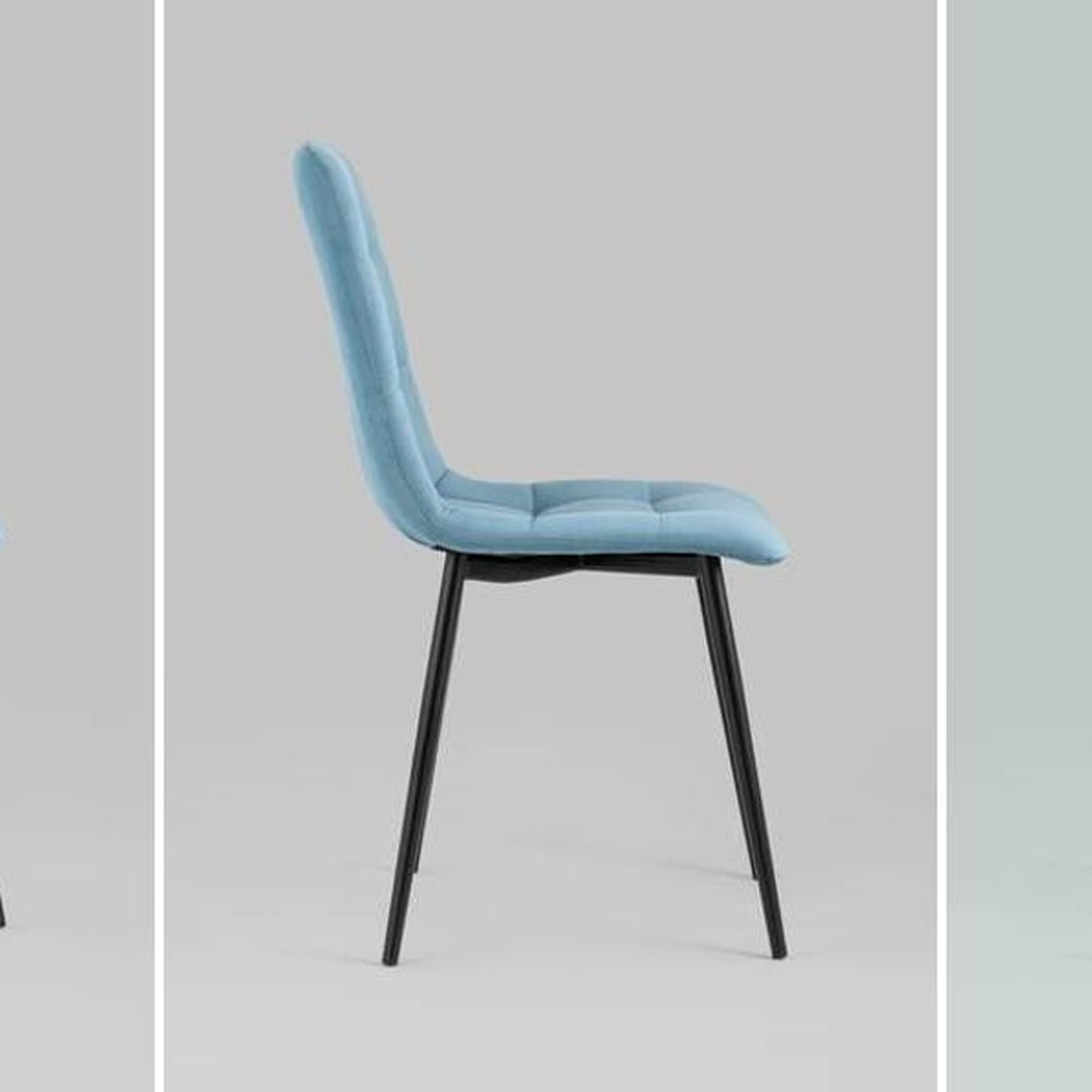 Стул NANCY S-2 Chair Голубой Велюр