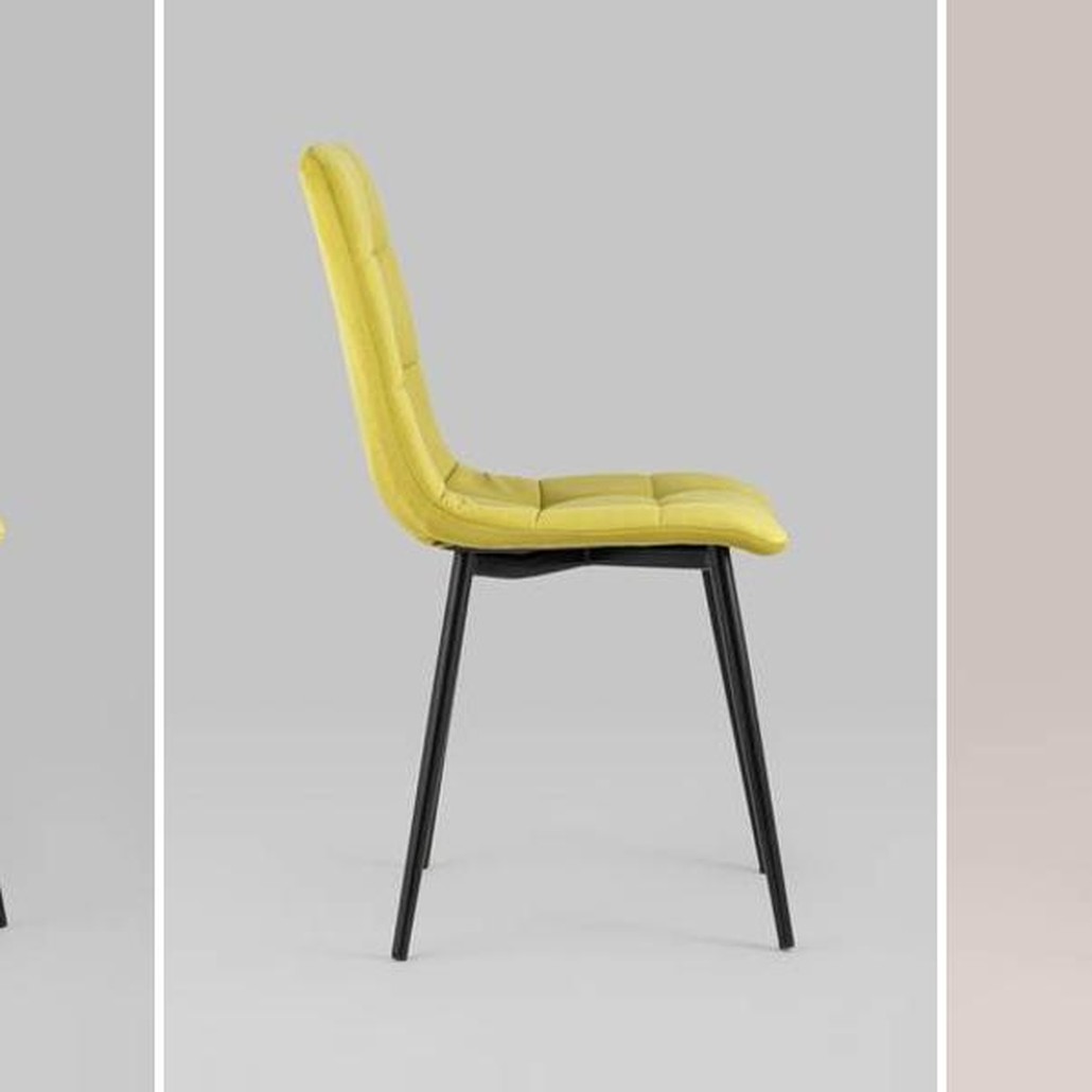 Стул NANCY S-2 Chair Желтый Велюр