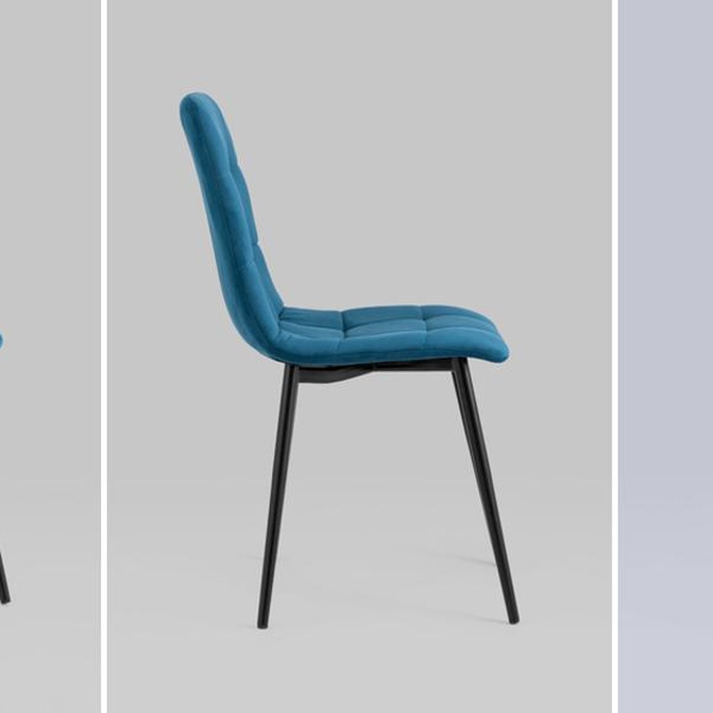 Стул NANCY S-2 Chair Пыльно-Синий Велюр