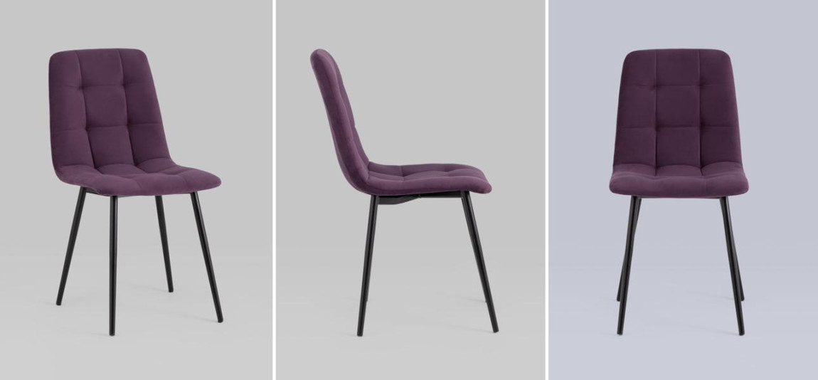 Стул NANCY S-2 Chair Пыльно-Фиолетовый Велюр