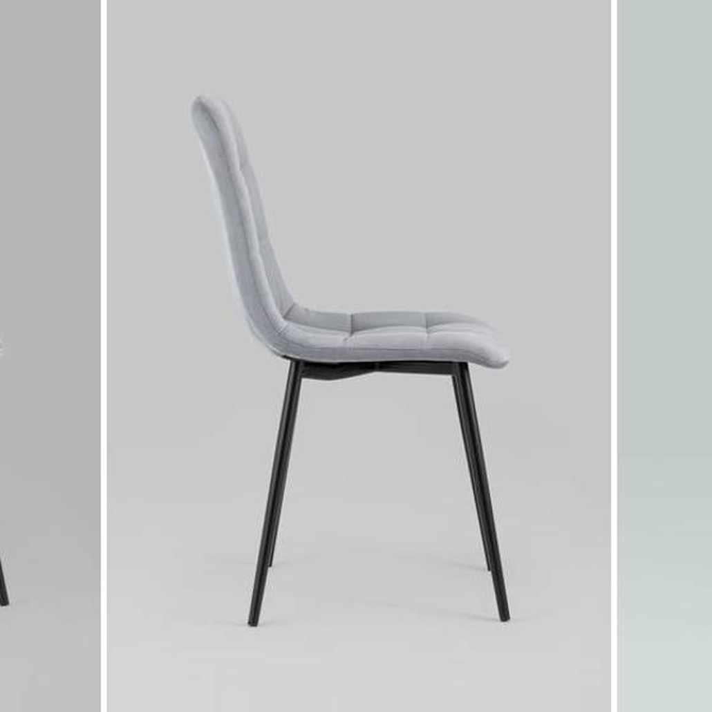 Стул NANCY S-2 Chair Серый Велюр