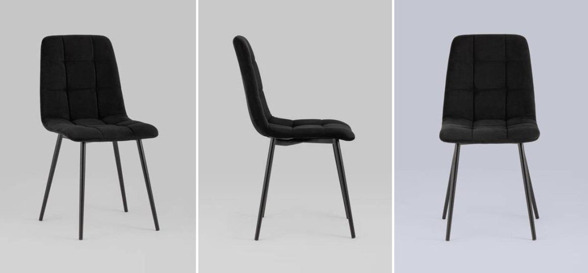 Стул NANCY S-2 Chair Черный Велюр
