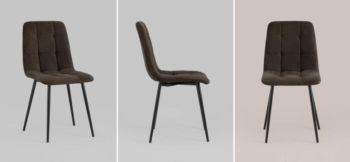 Стул NANCY S-2 Chair Шоколадный Велюр