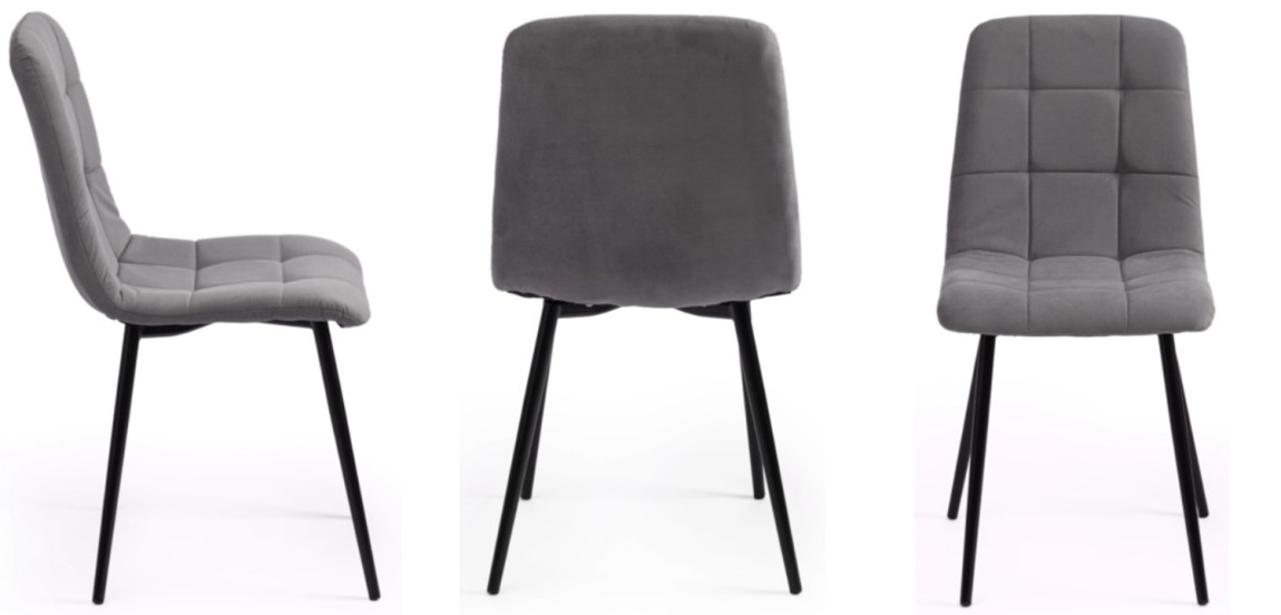 Стул Nancy Velour Grey Chair