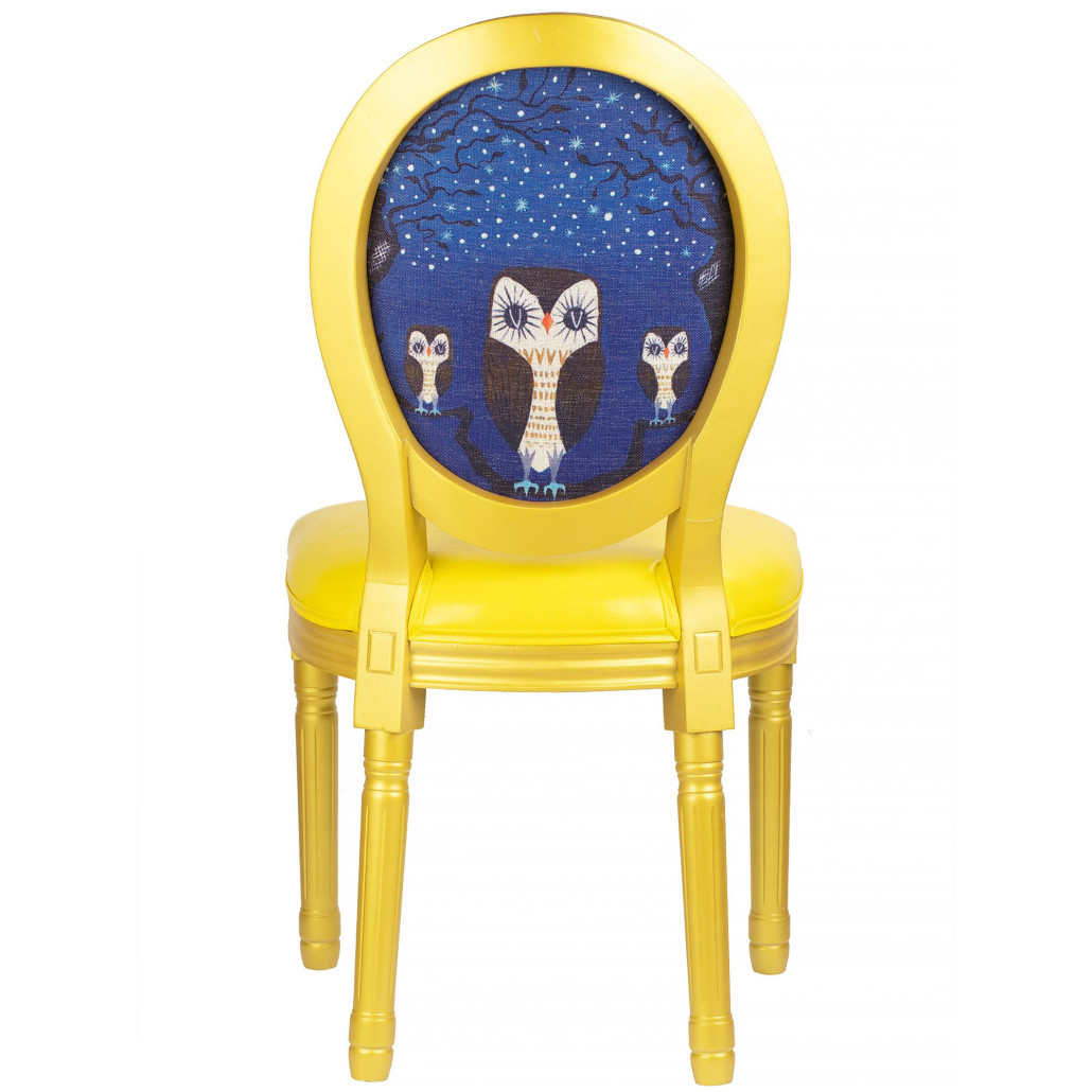 Стул Night owls with yellow design