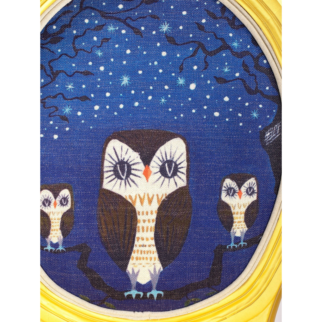 Стул Night owls with yellow design