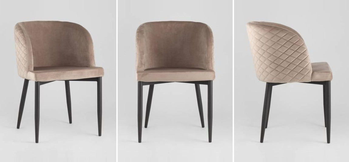 Стул Oscar Chair Велюр цвет Шампань