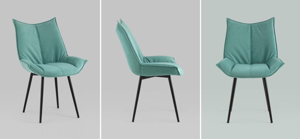 Стул Oslo Chair Велюр Мятный Цвет