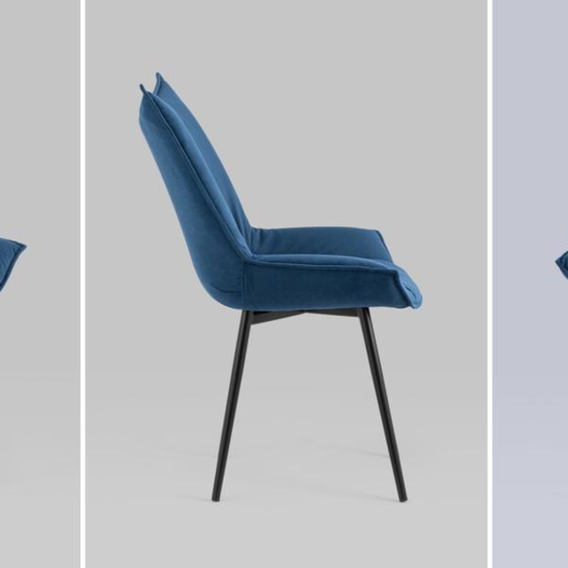 Стул Oslo Chair Синий Велюр