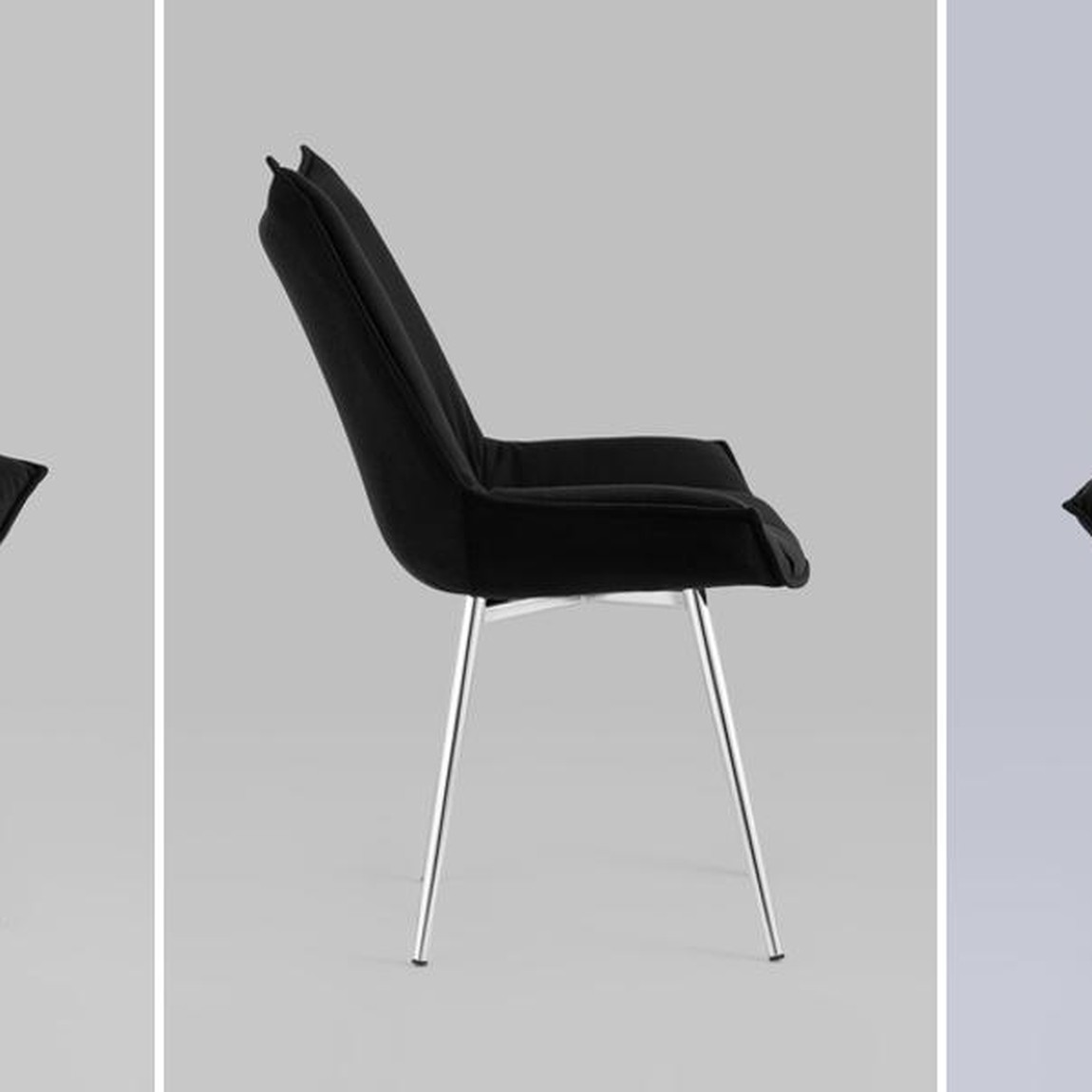 Стул Oslo Chair Черный Велюр