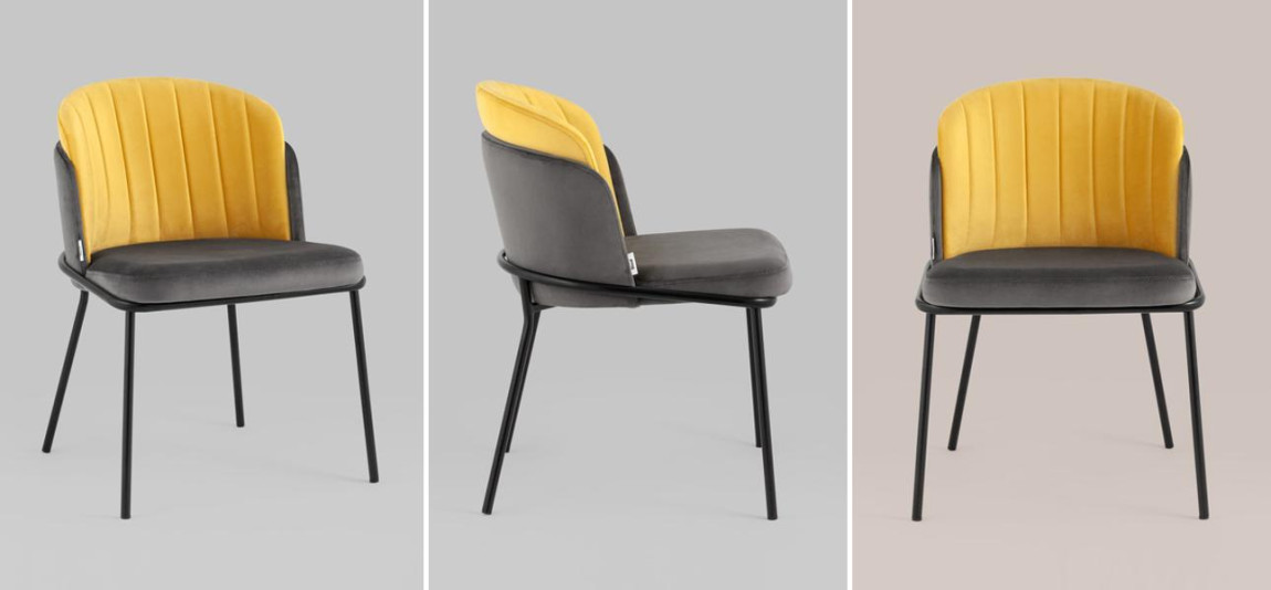 Стул Penelope Chair Мандариновый Цвет Металлические Ножки