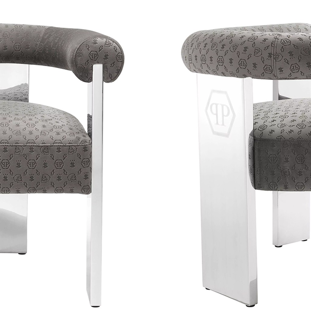 Стул Philipp Plein Dining Chair Icon Grey