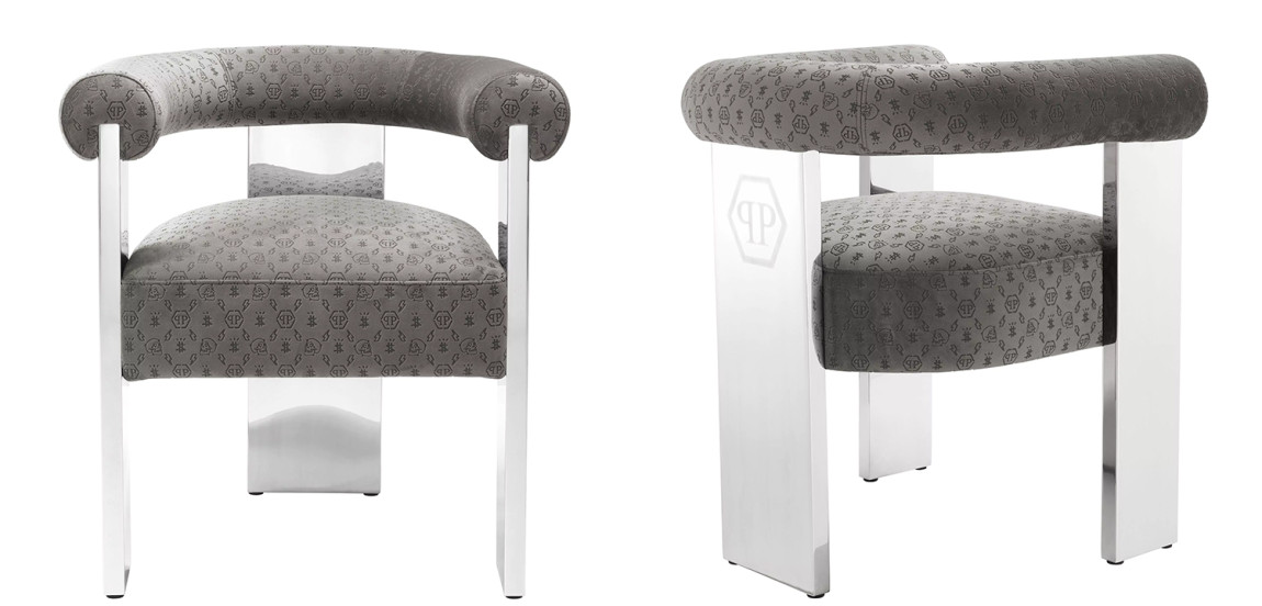 Стул Philipp Plein Dining Chair Icon Grey