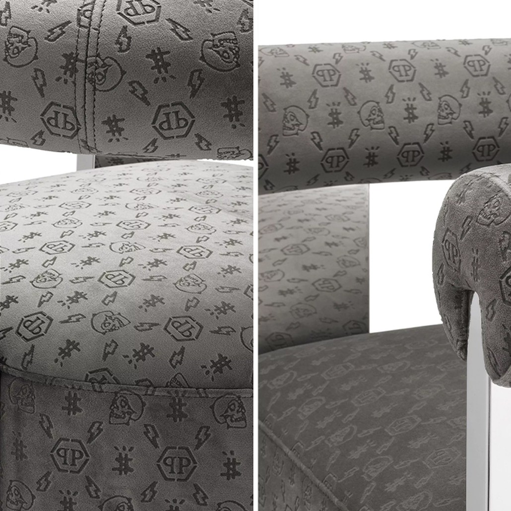 Стул Philipp Plein Dining Chair Icon Grey