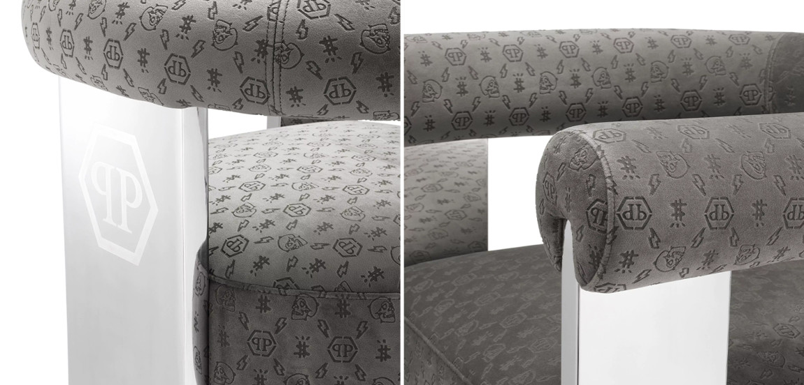 Стул Philipp Plein Dining Chair Icon Grey